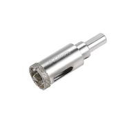 sourcing map Broca de diamante de 22 mm con núcleo de sierra perforadora de vidrio con broca para cerámica, porcelana, azulejos, botellas, macetas, ladrillos