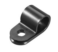 sourcing map Cable sujetador de nylon tipo R Sujetador de cable de organizador de abrazadera para el manejo de cables Negro 9,5 mm CC-2 50 piezas