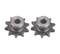 sourcing map Cadena Rodillo Piñón, 10mm Agujero 1/2" Paso 10 Diente Simple Hebra Tipo B Piñón Cadena, Acero Carbono A3 para Cadena ISO 06B, 2uds
