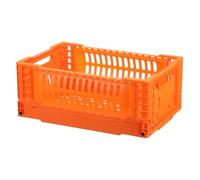 sourcing map Cajas plegables, 11.7 x 7.8 x 4.7 pulgadas, cestas de almacenamiento apilables de plástico con asa, pequeños contenedores de almacenamiento para dormitorio, oficina, aula, baño