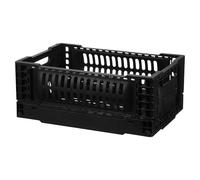 sourcing map Cajas plegables, 11.7 x 7.8 x 4.7 pulgadas, cestas de almacenamiento apilables de plástico con asa, pequeños contenedores de almacenamiento para dormitorio, oficina, aula, baño