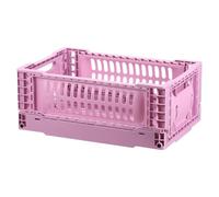 sourcing map Cajas plegables, 11.7 x 7.8 x 4.7 pulgadas, cestas de almacenamiento apilables de plástico con asa, pequeños contenedores de almacenamiento para dormitorio, oficina, aula, baño