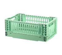sourcing map Cajas plegables, 11.7 x 7.8 x 4.7 pulgadas, cestas de almacenamiento apilables de plástico con asa, pequeños contenedores de almacenamiento para dormitorio, oficina, aula, baño