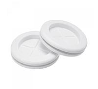 sourcing map Caucho Ojal Montaje Diámetro 40mm Redondo Doble Cara para Cable Protección Blanco Paquete de 10