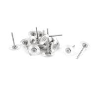 sourcing map Cepillos giratorios de rueda de nailon de 25mm de diámetro, herramienta de pulido, blanco, 20 piezas