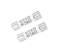 sourcing map Cerámico Cartucho Fusibles 20A DC 500V 10x38mm Reemplazo para Estéreo Audio Alarma Amplificador, Cerámica Plata 2uds