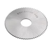 sourcing map Circular Sierra Hoja 63mm (2-1/2") Diámetro 1.5mm Grosor 72 Dientes 6542 Alta Velocidad Acero (HSS) barrenado Cortador con 16mm Eje para Madera PVC Aluminio Corte