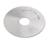 sourcing map Circular Sierra Hoja 63mm (2-1/2") Diámetro 1mm Grosor 72 Dientes 6542 Alta Velocidad Acero (HSS) barrenado Cortador con 16mm Eje para Madera PVC Aluminio Corte