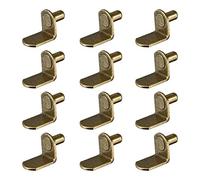 sourcing map Clavija de Soporte de Estante, 6mm Soporte en L, Clavija de bronce de Soporte de Estante de Armario Vestidor 20uds