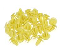 sourcing map Clip De Panel De Puerta Amarillo 30Pcs Para Vehículo Plástico