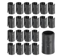 sourcing map Clips de estante de alambre, 100 clips de bloqueo de estantería de alambre de 19 mm, fundas de plástico para estanterías de repuesto para sistema de estantería de alambre (50 pares)