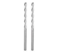 sourcing map CNC Espiral Enrutador Taladros 1/8" 3.175mm Vástago, 3.175mm x 32mm Ascendente Corte Carburo sólido Extremo Molino 2 Flauta Fresado Cortador, para PVC MDF Madera 2 Piezas