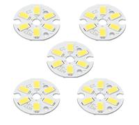 sourcing map COB LED Luz Chip Cuenta 3W 120lm 4000-4500K 23mm 9-11VDC Energía Ahorro Bombilla para Foco Proyector Reemplazo Natural Blanco 10uds