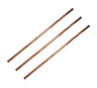 sourcing map Cobre Redondo Tubo, 8mm OD 0,2mm Pared Grosor 300mm Longitud Recto Tubería Tubo 3uds