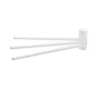 sourcing map Cocina Baño Plástico 3 Barras Rotación Toalla Perchero Percha 33cm Largo Blanco