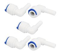 sourcing map Codo de tubo conector rápido del Filtro de agua de inserte el disco de 1/4" a 1/4" 5pcs