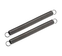 sourcing map Compresión Resorte, 10mm OD, 1mm Alambre Tamaño, 204mm Extendida Longitud, 120mm Libre Longitud, Resorte Acero, 1,5 kg Carga Capacidad, Gris 2uds