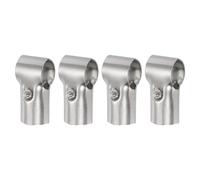 sourcing map Conector de Abrazadera en T para Tubo 4Pcs Conector Estructural de Tubo Abrazadera de Valla de Cadena de Acero Inoxidable Accesorio de Esquina para Tubo 1-1/4" (30 mm)
