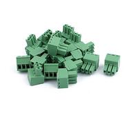 sourcing map Conector de Bloque de Terminales de Tornillo PCB, 300V KF2EDGK, Paso de 3,5mm, 3 Pines, 20 Piezas