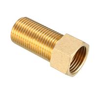 sourcing map Conector de tubo de latón, adaptador, 1/2 PT macho x 1/2 PT hembra acoplamiento