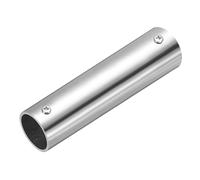 sourcing map Conector de tubo recto de 2 vías, para tubería de 32 mm de diámetro exterior de acero inoxidable, conector de tubería estructural de enlace de cadena, abrazadera de valla para barandilla
