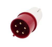 sourcing map Conector Industrial 220-380 V/240-415V 32A Impermeable IP44 3P+E+N IEC309-2 Rojo Blanco