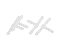 sourcing map Conector Tubo T Plástico Blanco 4 Piezas Para Coche 3 Vías