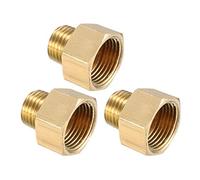 sourcing map Conexión Adaptador de Latón para Tubo de G1/4 Macho x G3/8 Hembra Acoplamiento 3 Piezas
