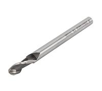 sourcing map Diámetro de corte 8mm helicoidal de Groove 2 Flautas HSS-al Molino de Broca de bola cortador