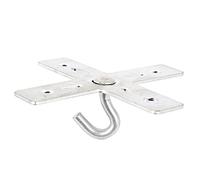 sourcing map Diseño cruzado de ventilador de techo de metal placa base soporte montaje de suspensión 34mm de altura