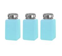 sourcing map Dispensador de Alcohol Solvente 180 ml/6 oz Azul, Bomba Dispensadora de Líquido a Presión para Limpiador de Acetona Polaco Desmaquillante, 3 Piezas