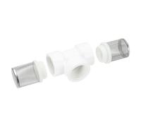 sourcing map DN25 - Coladores en T de acero inoxidable de 1 pulgada, filtro de agua en línea con malla de 1,5 mm para pozo, piscina, tanque de peces, reducción de entrada sólida y suciedad
