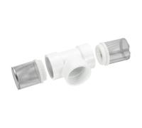 sourcing map DN50 - Coladores en T de acero inoxidable de 2 pulgadas, filtro de agua en línea con malla de 1,5 mm para pozo, piscina, tanque de peces, reducción de entrada sólida y suciedad