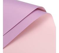 sourcing map Doble Cara Color Flor Envoltorio Papel Morado 22.8"x22.8" Impermeable para Florista Ramo Suministros, Bricolaje Artesanías, Regalo Caja Embalaje Paquete de 10