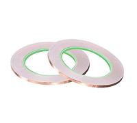 sourcing map Doble-Cara Conductiva Cinta Cobre Hoja Cinta 4mm x 30m/98.4pies para Guitarra, EMI Blindaje Artesanías, Eléctricas Reparaciones 2uds