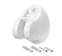 sourcing map Ducha Cabezal Soporte Ajustable ABS Pared Montaje Portátil Ducha Soporte Blanco 70x50x56mm