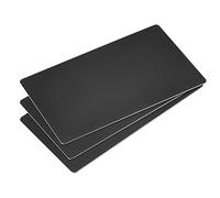 sourcing map En Blanco Metal Tarjeta 100x60x1mm Anodizado Aluminio Placa Negro 3uds