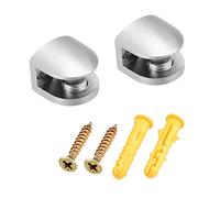 sourcing map estante de vidrio soportes de aleación de zinc clip de abrazadera de vidrio para 5-8mm, tipo-05, 2 piezas
