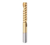 sourcing map Extremo Molino CNC Enrutador Barrena 6mm Diámetro 32mm Corte 60mm Longitud Titanio Chapado Alta Velocidad Acero Fresado Cortador para Acrílico PVC MDF Dura Madera