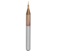 sourcing map Extremo Molino CNC Enrutador Brocas Titanio Recubierto Tungsteno Carburo Grabado Fresado Cortador para PCB Plástico Fibra Madera 0,3 mm x 1,5 mm