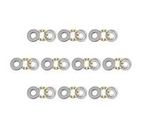 sourcing map F8-19M Empuje Bola Rodamientos 8mm x 19mm x 7mm Acero Individual Dirección 10uds
