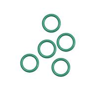sourcing map Flúor Caucho Tóricas Juntas, 12mm OD 9mm ID 1,5mm Ancho FKM Sello Junta para Maquinaria Plomería, Verde, Paquete de 5