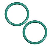 sourcing map Flúor Caucho Tóricas Juntas, 22mm OD 18mm ID 2mm Ancho FKM Sello Junta para Maquinaria Fontanería, Verde, Paquete de 2