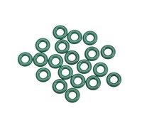 sourcing map Flúor Caucho Tóricas Juntas, 9mm OD 4,2mm ID 2,4mm Ancho FKM Sello Junta para Maquinaria Plomería, Verde, Paquete de 20