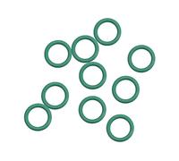 sourcing map Flúor Caucho Tóricas Juntas, 9mm OD 6mm ID 1,5mm Ancho FKM Sello Junta para Maquinaria Plomería, Verde, Paquete de 10