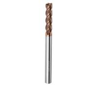 sourcing map Fresa de extremo cuadrado de carburo de 6 mm de diámetro, 6 mm, vástago de 75 mm, extra largo HRC55 de carburo de tungsteno de micrograno de 4 flautas para aluminio, cobre, metal