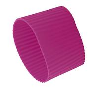 sourcing map Funda protectora de silicona antideslizante para botella de vidrio taza taza funda protectora fucsia