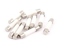 sourcing map Fusible Cilindro Tapa Cerámica Tubo Fusible Eslabones 5 x 25mm 250V 2A 10uds