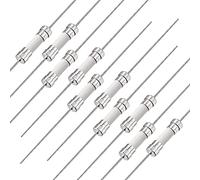 sourcing map Fusible lento de tiempo de retardo, cable de plomo, fusibles de cerámica, 5 mm x 20 mm, 250 V, T6.3A, 10 unidades
