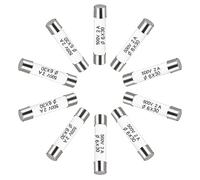 sourcing map Fusibles de Cerámico Cartucho 2A 500V 6x30mm Fusibles Cerámicos de Acción Rápida Reemplazo para Amplificador Energía Ahorro Lámpara Balastro 10uds